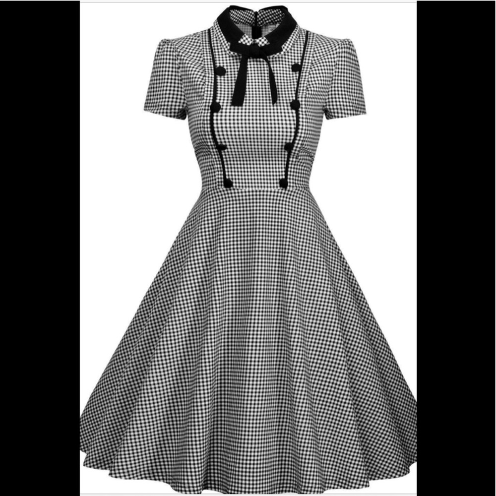 Gingham pin up dress